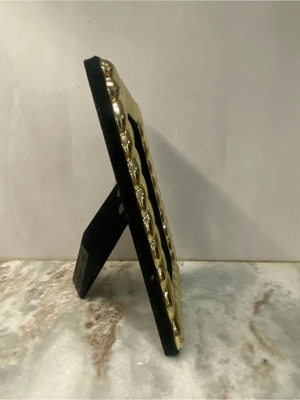 Vintage Gold Brass Rope Twist 5x7 Frame Wall Hang Tabletop Hollywood Regency
